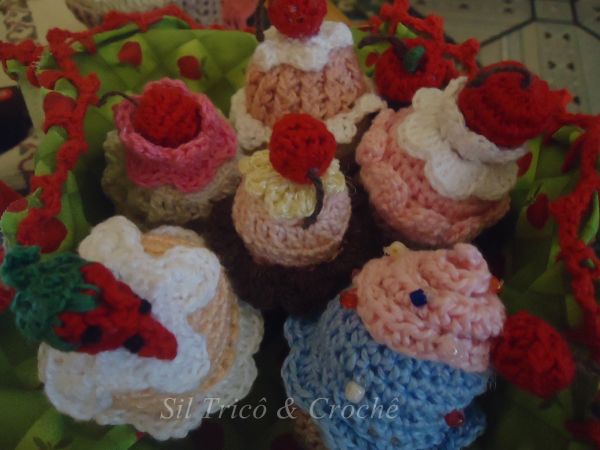 Chaveiros cupcakes